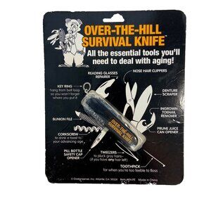 Over The Hill Survival Knife Retirement Gag Gift